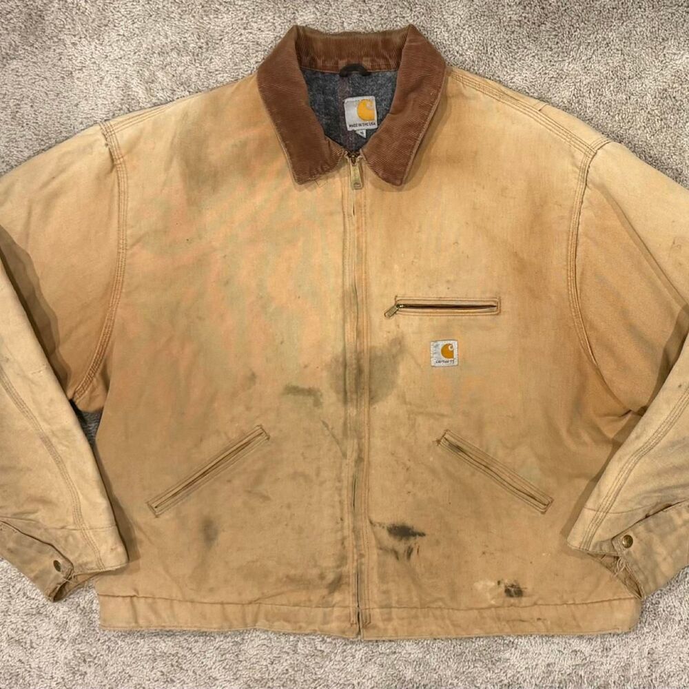 Carhartt Men's Tan and Brown Jacket